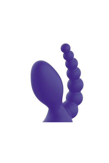 Electric Eel - Pegasus - 7” Remote Control Strapless D.P. Silicone Strap On - Purple - Stag Shop