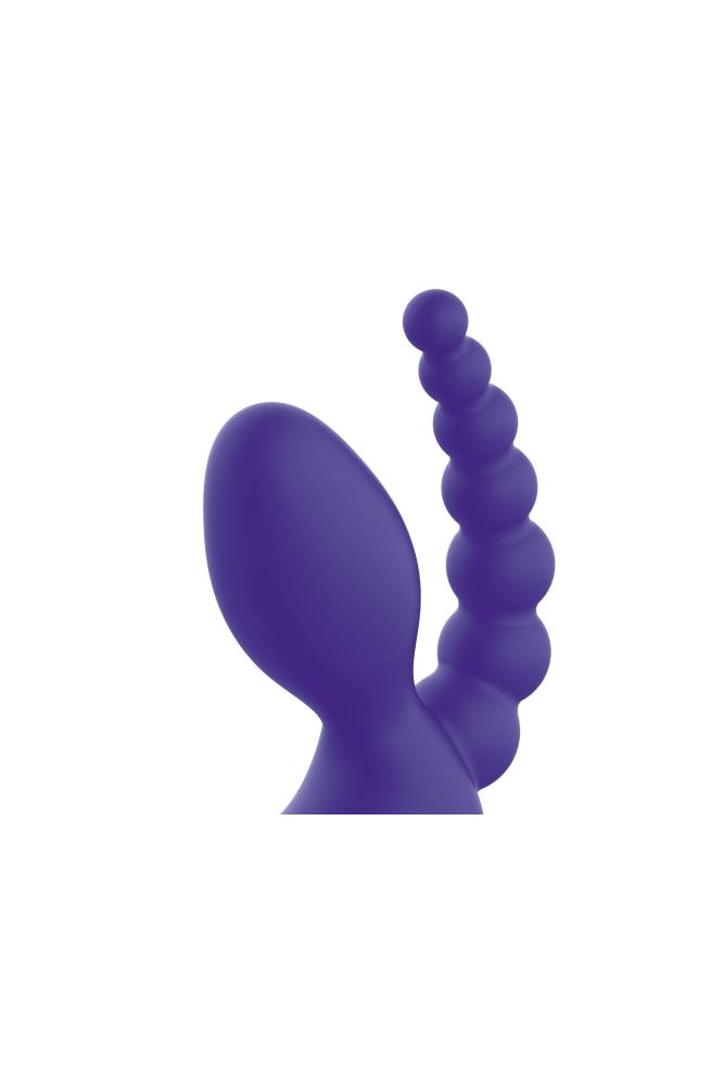 Electric Eel - Pegasus - 7” Remote Control Strapless D.P. Silicone Strap On - Purple - Stag Shop