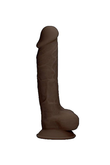 Shots Toys - Real Rock - 7 Inch Dual Density Dildo w/ Balls - Brown - Stag Shop