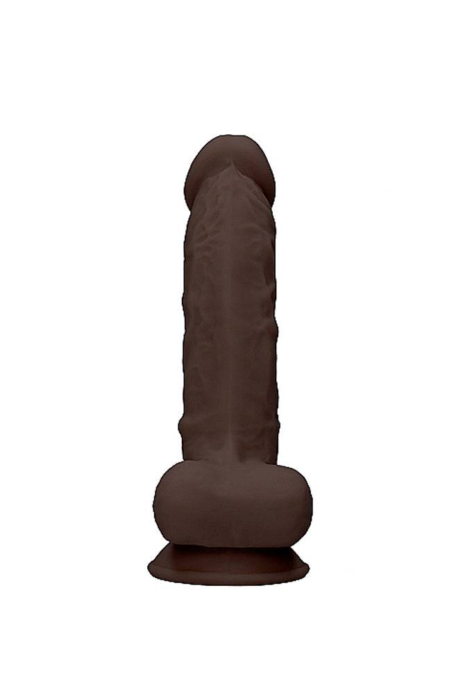Shots Toys - Real Rock - 7 Inch Dual Density Dildo w/ Balls - Brown - Stag Shop