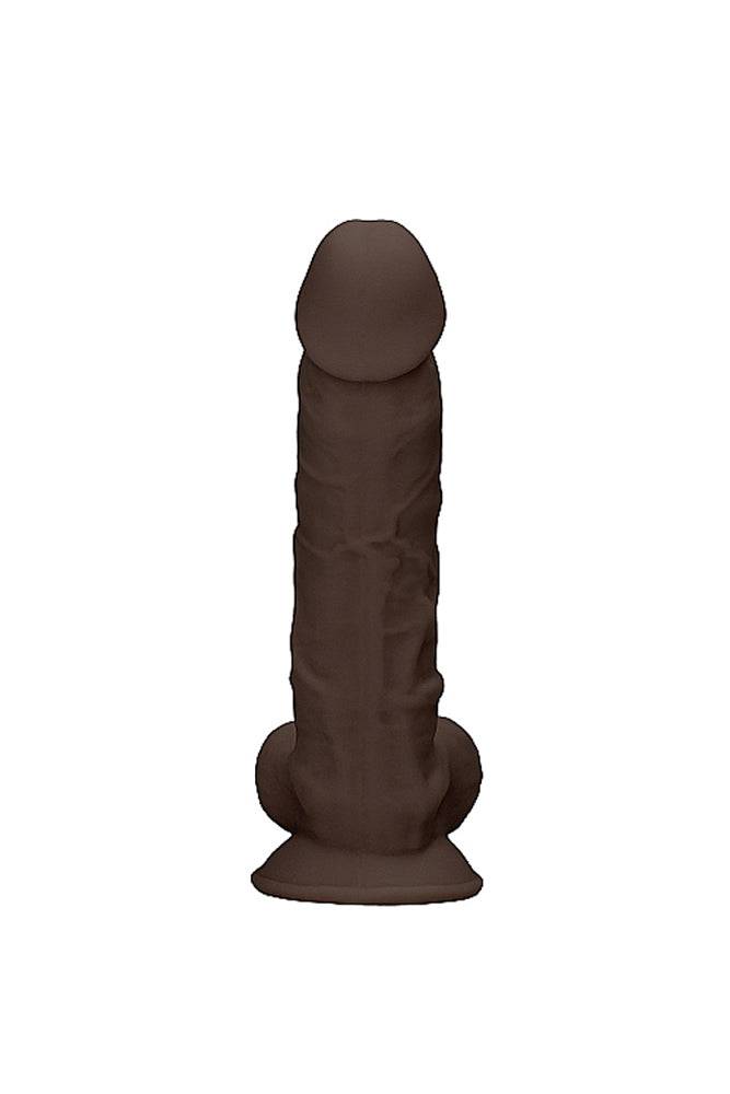 Shots Toys - Real Rock - 7 Inch Dual Density Dildo w/ Balls - Brown - Stag Shop