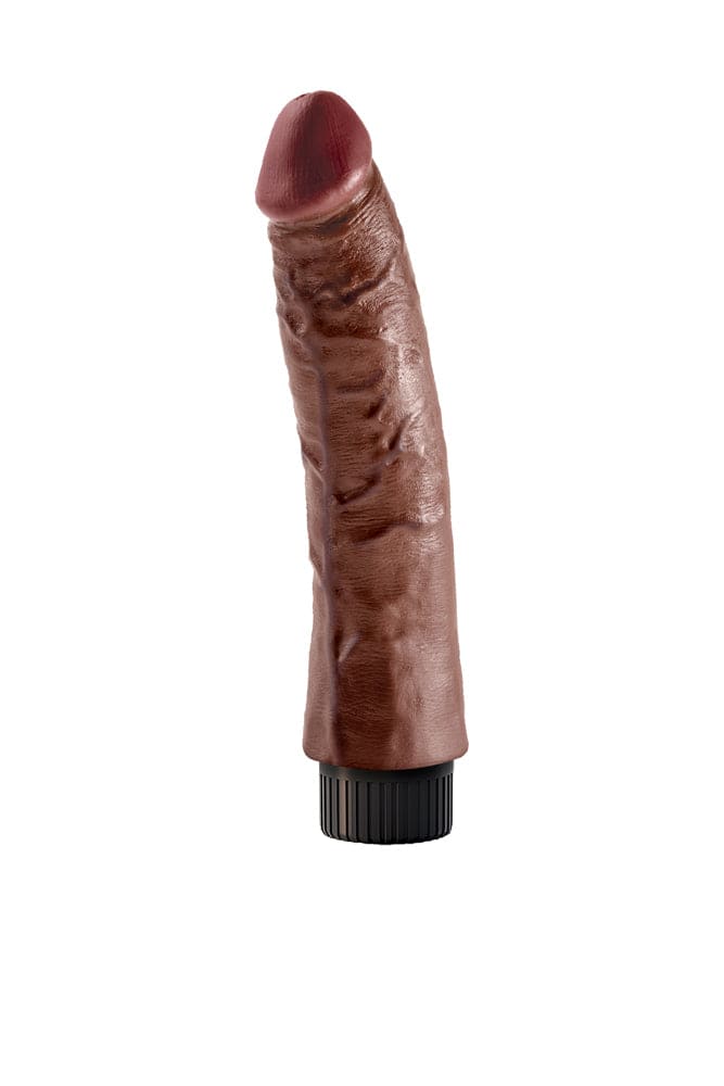 Pipedream - King Cock - Vibrating Realistic Cock - 7 inch - Brown - Stag Shop