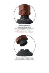 Pipedream - King Cock - Vibrating Realistic Cock - 7 inch - Brown - Stag Shop