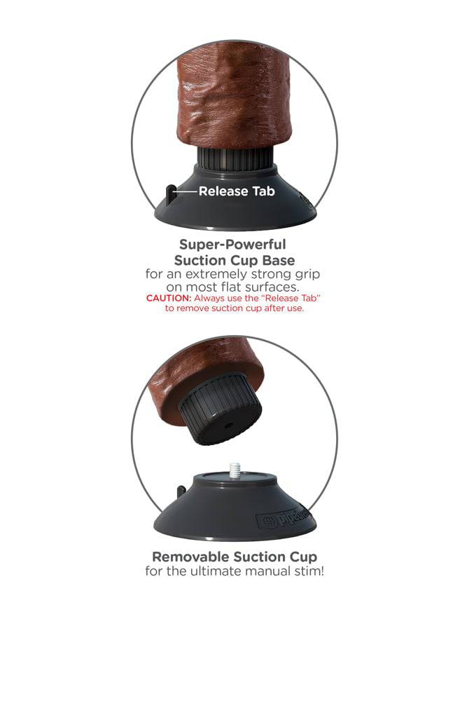 Pipedream - King Cock - Vibrating Realistic Cock - 7 inch - Brown - Stag Shop