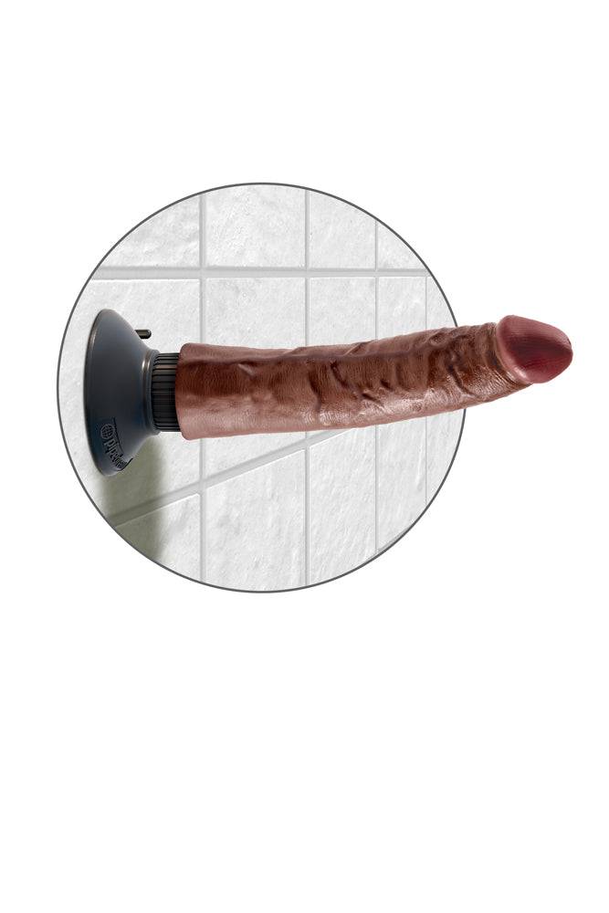 Pipedream - King Cock - Vibrating Realistic Cock - 7 inch - Brown - Stag Shop