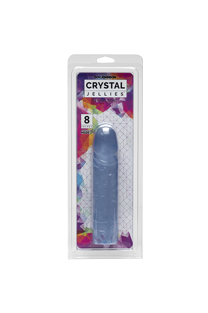 Crystal Jellies by Doc Johnson - 8 Inch Classic Dong - Assorted Colours - Stag Shop