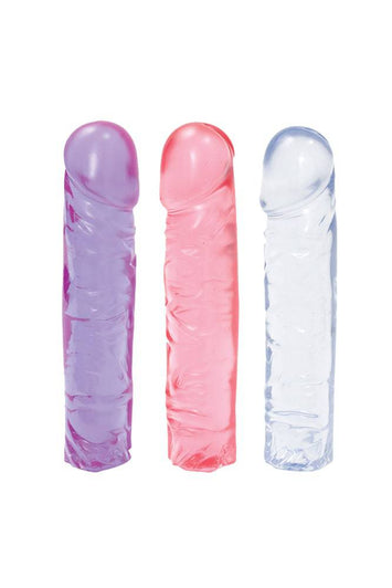 Crystal Jellies by Doc Johnson - 8 Inch Classic Dong - Assorted Colours - Stag Shop