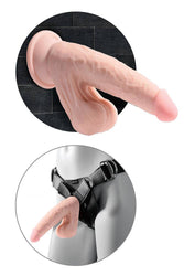 Pipedream - King Cock Plus - 8-inch Triple Density Dildo With Swinging Balls - Stag Shop