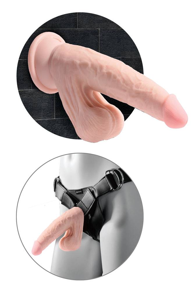 Pipedream - King Cock Plus - 8-inch Triple Density Dildo With Swinging Balls - Stag Shop