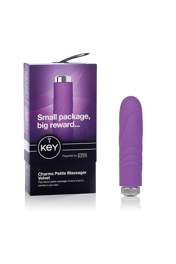 Jopen - Key - Charms Petite Velvet Massager - Purple - Stag Shop