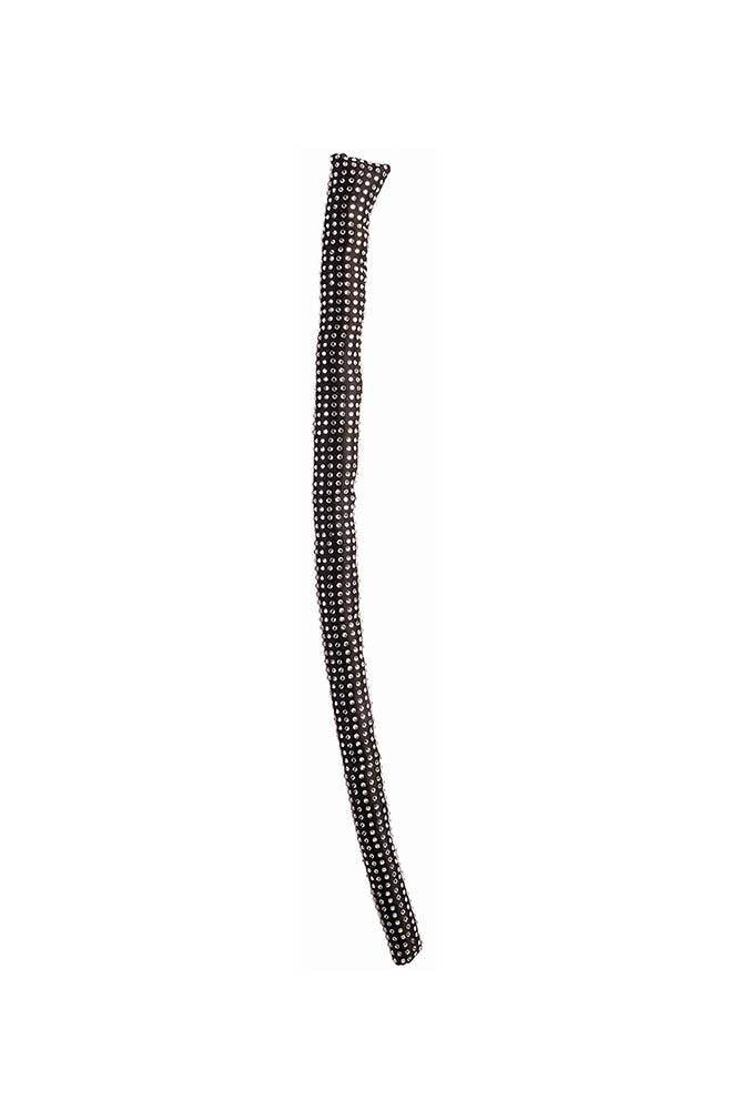 Forum Novelties - Midnight Menagerie Sequined Cat Tail - Black/Silver - Stag Shop