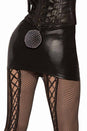 Forum Novelties - Midnight Menagerie Sequined Bunny Tail - Black/Silver - Stag Shop