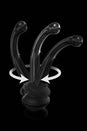 Pipedream - Icicles - No. 87 - Suction Cup Glass Dildo - Black - Stag Shop