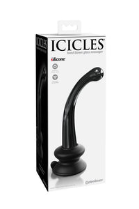 Thumbnail for Pipedream - Icicles - No. 87 - Suction Cup Glass Dildo - Black - Stag Shop
