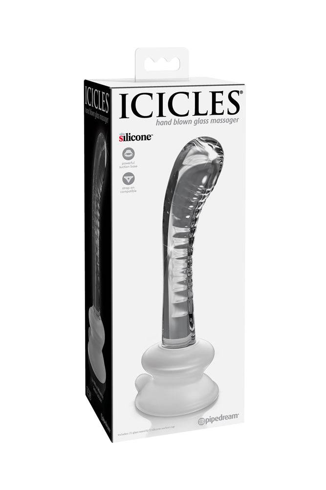 Pipedream - Icicles - No. 88 - Suction Cup Glass Dildo - Clear - Stag Shop
