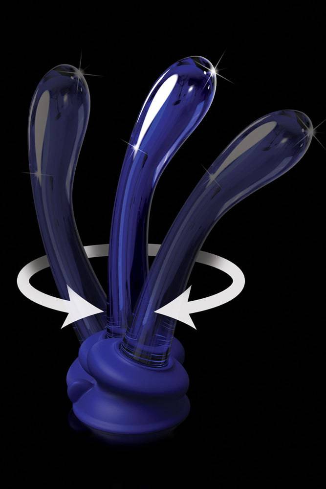 Pipedream - Icicles - No. 89 - Suction Cup Glass Dildo - Blue - Stag Shop