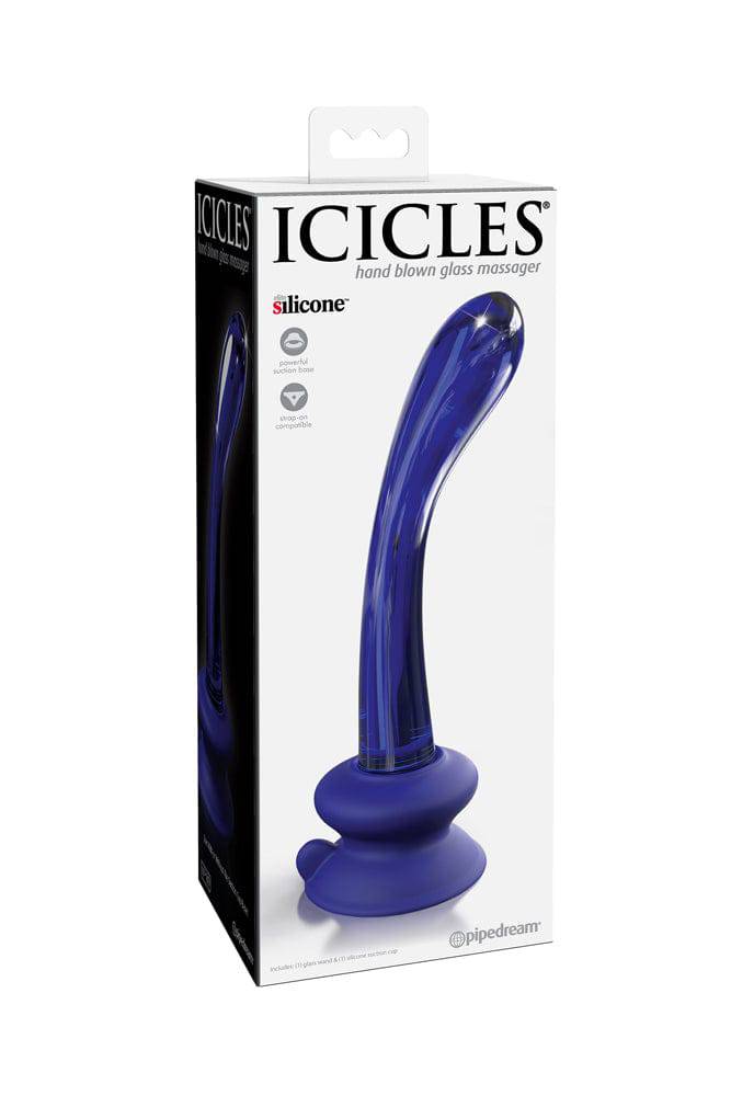 Pipedream - Icicles - No. 89 - Suction Cup Glass Dildo - Blue - Stag Shop