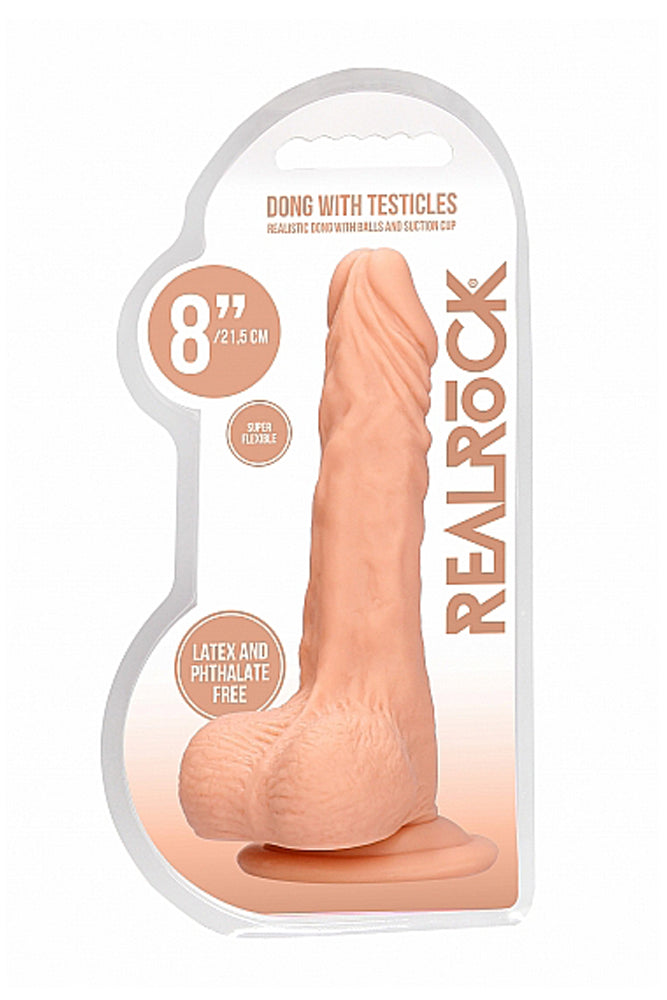 Shots Toys -  RealRock Skin - Realistic Dildo With Balls - 8 Inches - Stag Shop