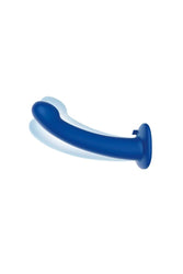 Electric Eel - Pegasus - 8” Remote Control P-Spot Silicone Dildo And Harness - Blue - Stag Shop