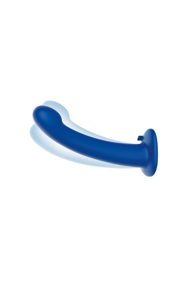 Electric Eel - Pegasus - 8” Remote Control P-Spot Silicone Dildo And Harness - Blue - Stag Shop
