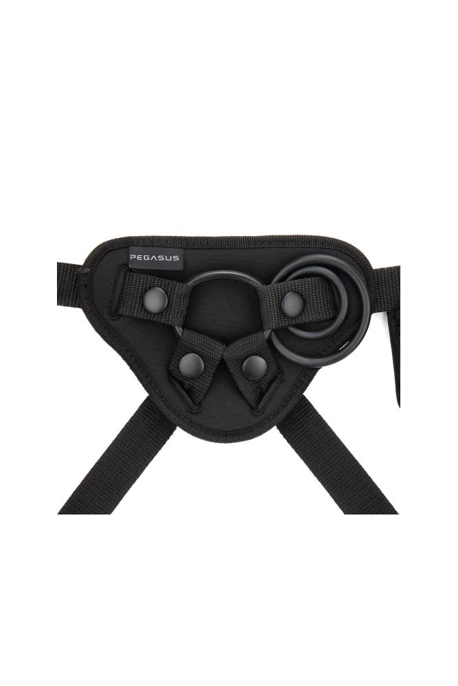 Electric Eel - Pegasus - 8” Remote Control P-Spot Silicone Dildo And Harness - Blue - Stag Shop