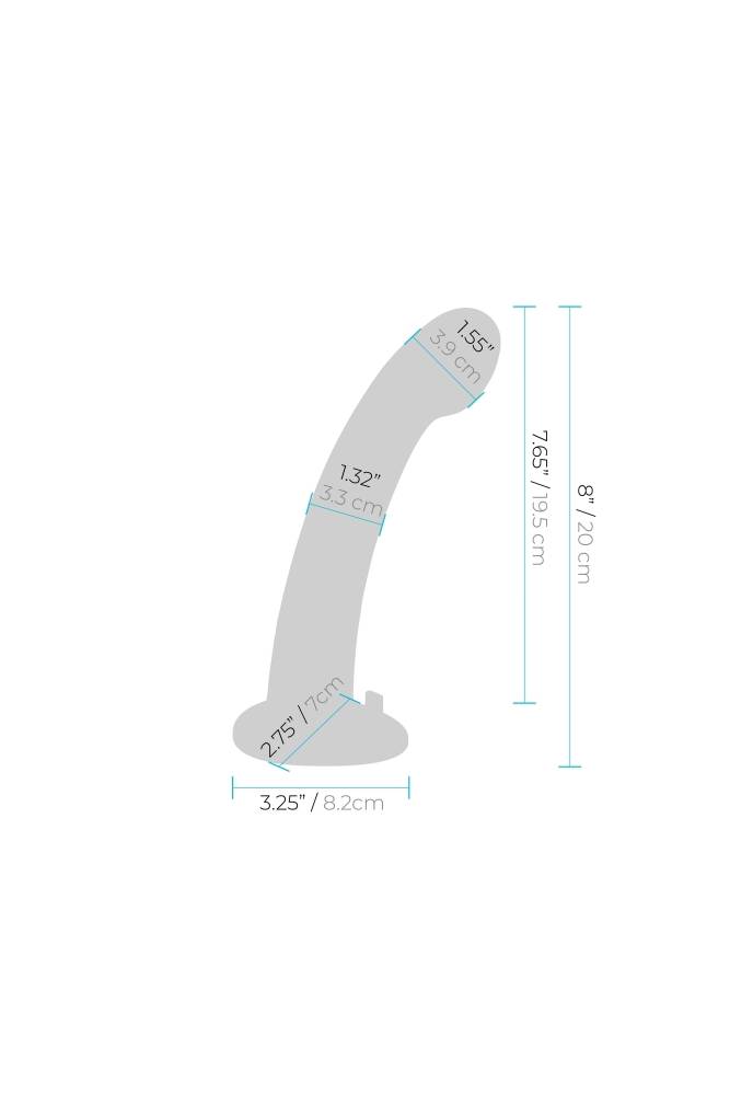 Electric Eel - Pegasus - 8” Remote Control P-Spot Silicone Dildo And Harness - Blue - Stag Shop