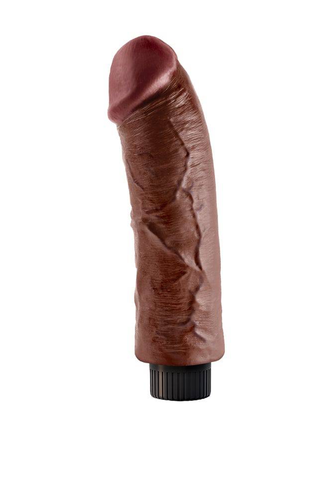 Pipedream - King Cock - Vibrating Realistic Cock - 8 inch - Brown - Stag Shop