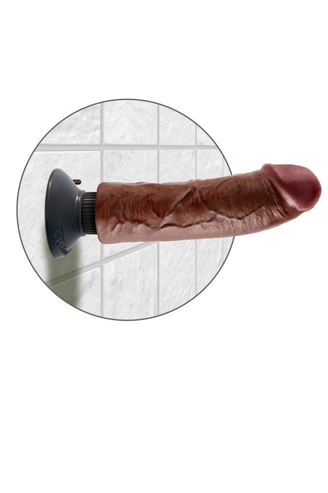 Pipedream - King Cock - Vibrating Realistic Cock - 8 inch - Brown - Stag Shop