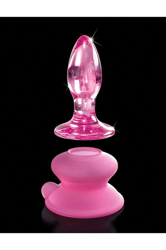Pipedream - Icicles - No. 90 - Suction Cup Glass Butt Plug - Pink - Stag Shop