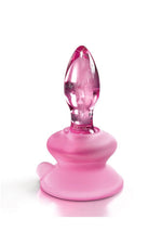 Pipedream - Icicles - No. 90 - Suction Cup Glass Butt Plug - Pink