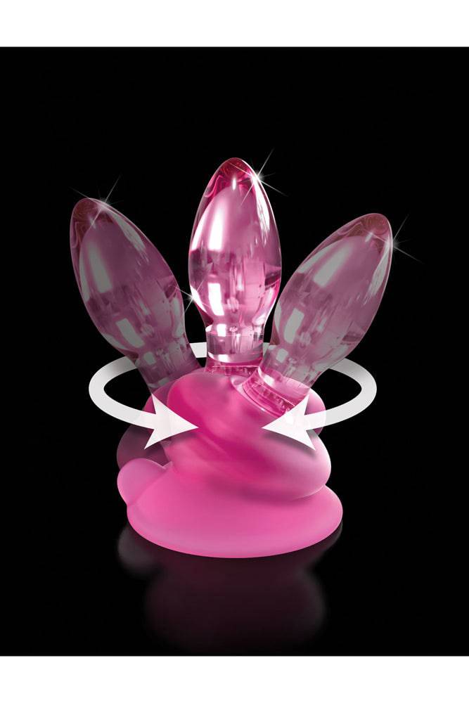 Pipedream - Icicles - No. 90 - Suction Cup Glass Butt Plug - Pink - Stag Shop