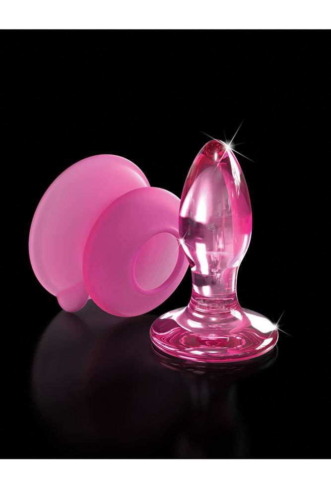 Pipedream - Icicles - No. 90 - Suction Cup Glass Butt Plug - Pink - Stag Shop