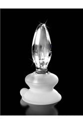 Pipedream - Icicles - No. 91 - Suction Cup Glass Butt Plug - Clear - Stag Shop