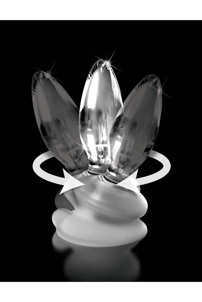 Pipedream - Icicles - No. 91 - Suction Cup Glass Butt Plug - Clear - Stag Shop
