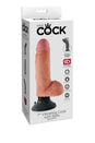 Pipedream - King Cock - Vibrating Realistic Cock with Balls - 7 inch - Beige - Stag Shop