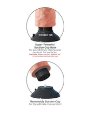 Pipedream - King Cock - Vibrating Realistic Cock - 9 inch - Beige - Stag Shop