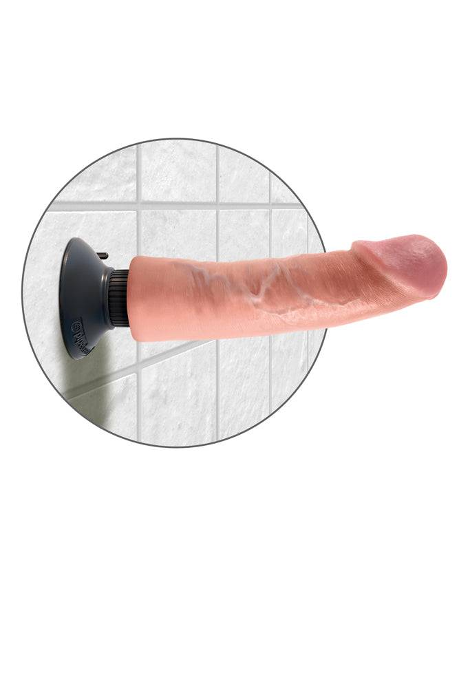 Pipedream - King Cock - Vibrating Realistic Cock - 9 inch - Beige - Stag Shop