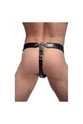 XR Brands - Strict - Safety Net Netted Male Chastity Jock - Black - Stag Shop