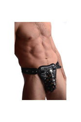 XR Brands - Strict - Safety Net Netted Male Chastity Jock - Black - Stag Shop