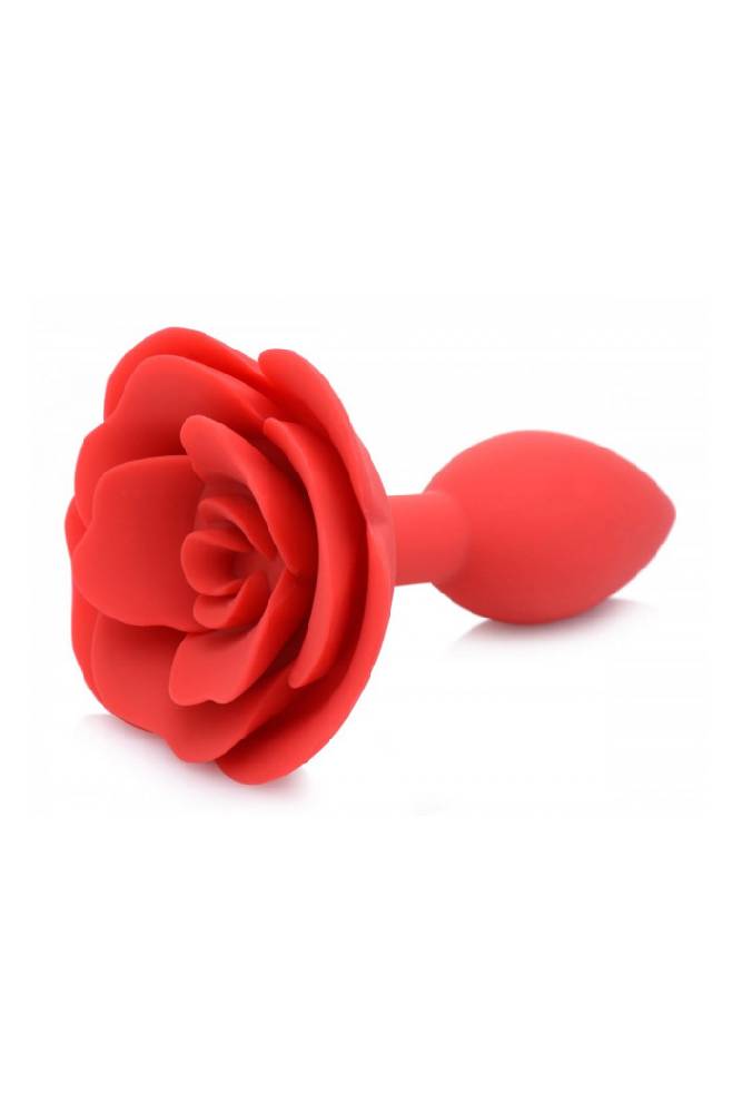 XR Brands - Booty Bloom Rose Silicone Anal Plug - Red - Stag Shop