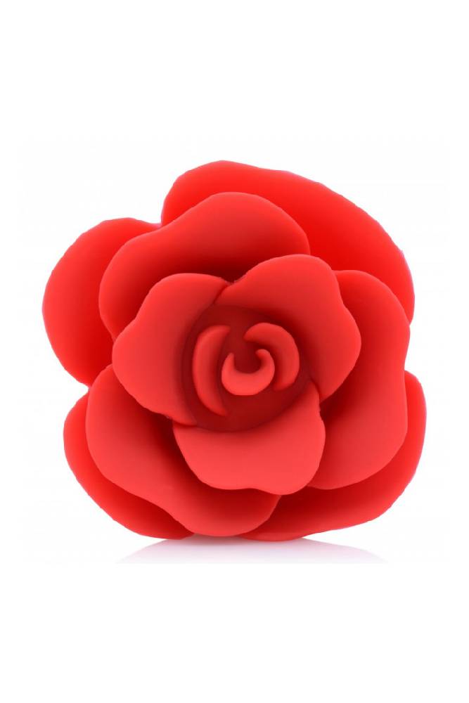XR Brands - Booty Bloom Rose Silicone Anal Plug - Red - Stag Shop
