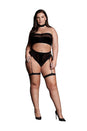 Shots Toys - Le Désir - SHA008 - Ananke Three Piece Bandeau & Panty Set - Black - OS/XL - Stag Shop