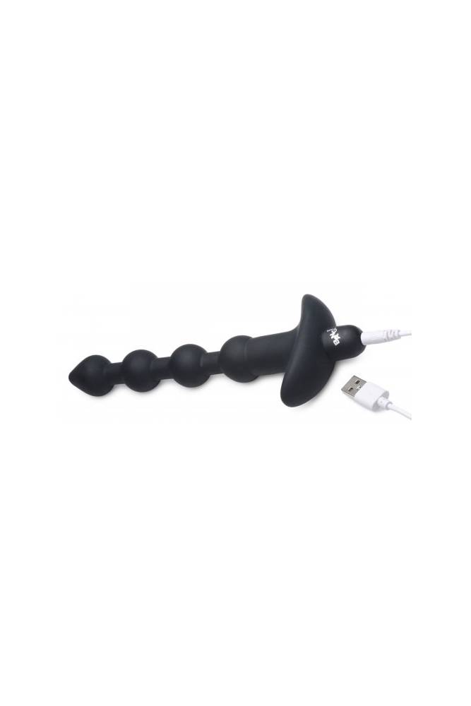 XR Brands - BANG - Remote Control Vibrating Anal Beads - Black - Stag Shop