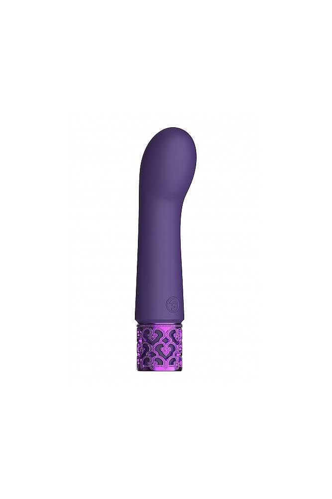 Shots - Royal Gems - Bijou Rechargeable Silicone Bullet Vibrator - Purple - Stag Shop