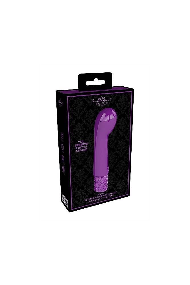 Shots - Royal Gems - Bijou Rechargeable Silicone Bullet Vibrator - Purple - Stag Shop
