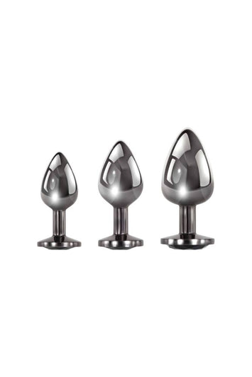 Evolved - Black Gem Anal Plug Set - 3 PC - Stag Shop