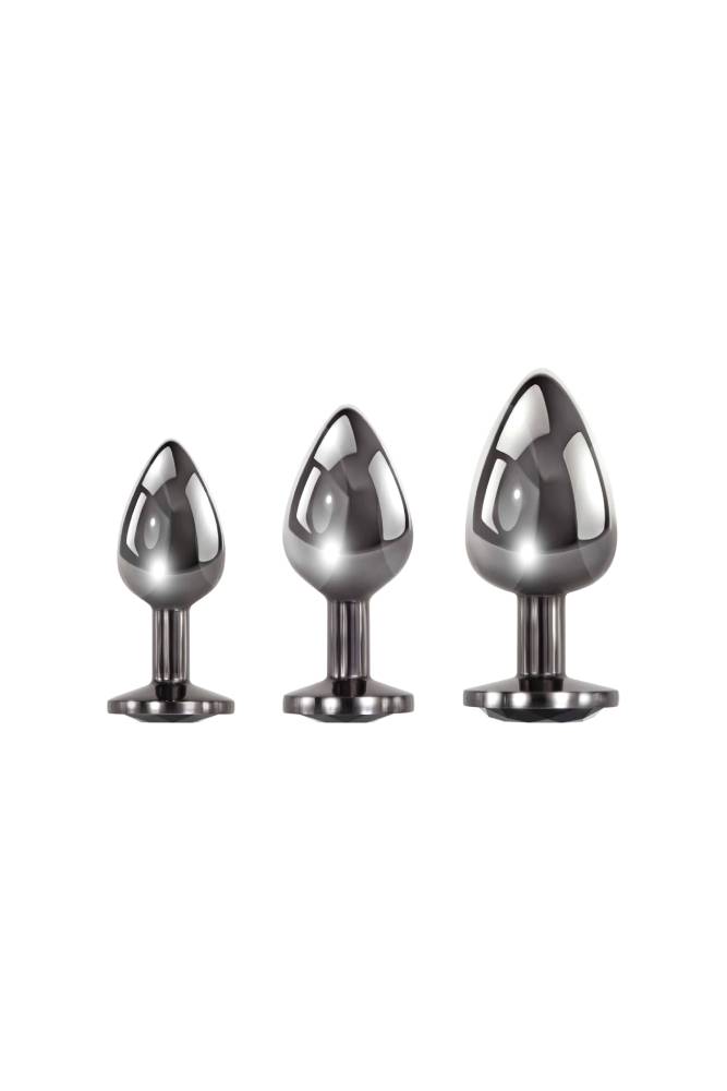 Evolved - Black Gem Anal Plug Set - 3 PC - Stag Shop