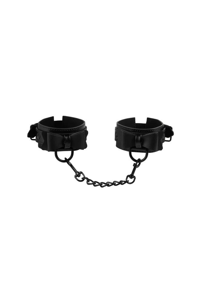 Sincerely by Sportsheets - Bow Tie Wrist Cuffs - Black - Stag Shop