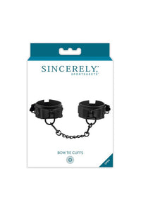 Thumbnail for Sincerely by Sportsheets - Bow Tie Wrist Cuffs - Black - Stag Shop