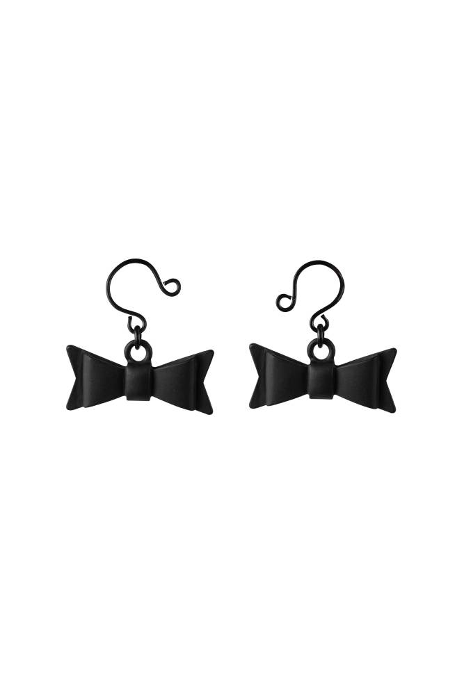 Sincerely by Sportsheets - Bow Tie Nipple Jewelry - Black - Stag Shop
